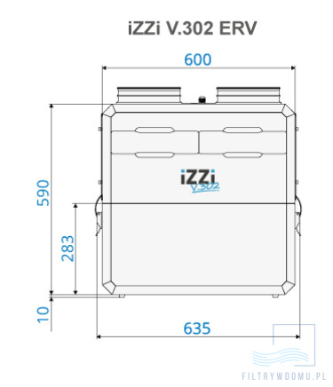 Rekuperator izzi v.302 wymiary